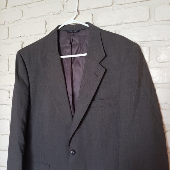 Vintage Burberry 100% Wool Suit Coat Blazer - Picture 2 of 15